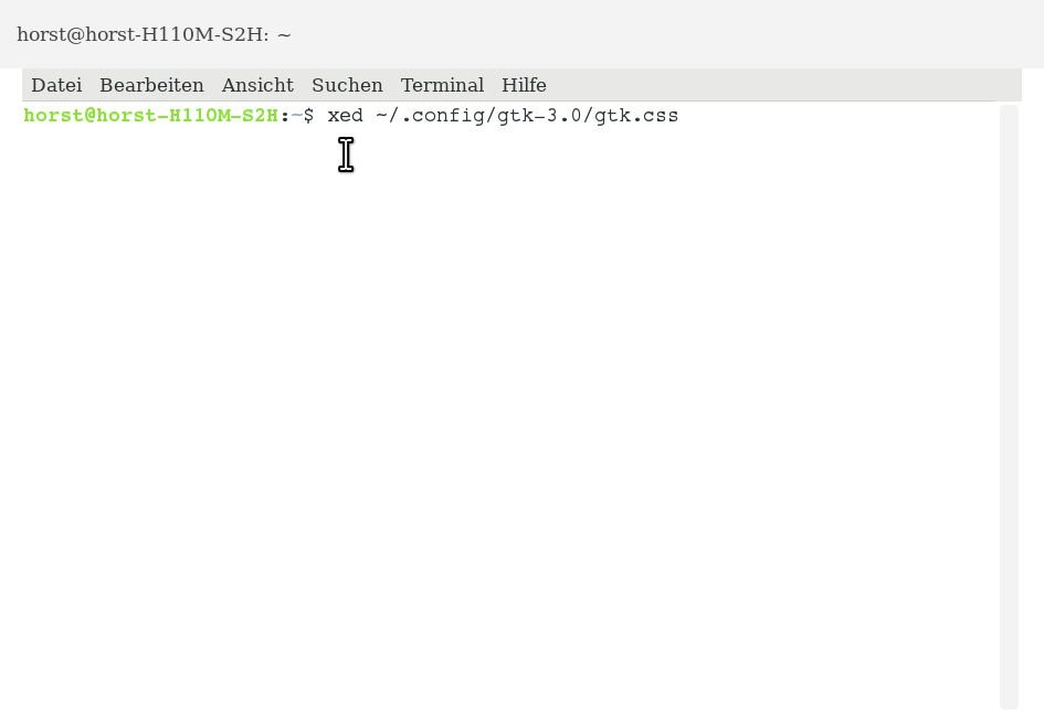 Terminal, Ordner config-gtk-3 anlegen